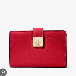 Kate Spade Red Wallet with Gold Accent